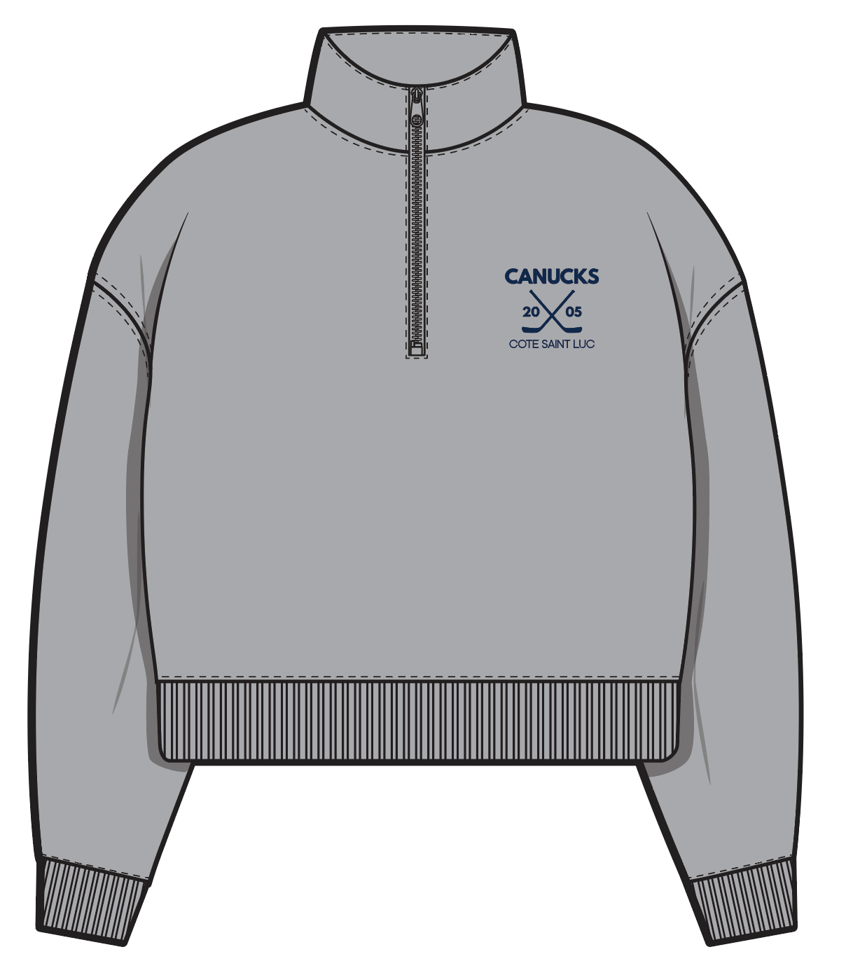 Canucks Hockey 1/4 Zip Sweatshirt